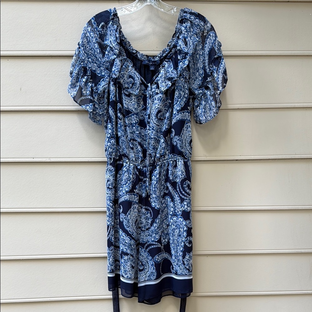 Tommy Hilfiger Blue Flowy One Piece Shorts Jumpsuit, Dressy, 10